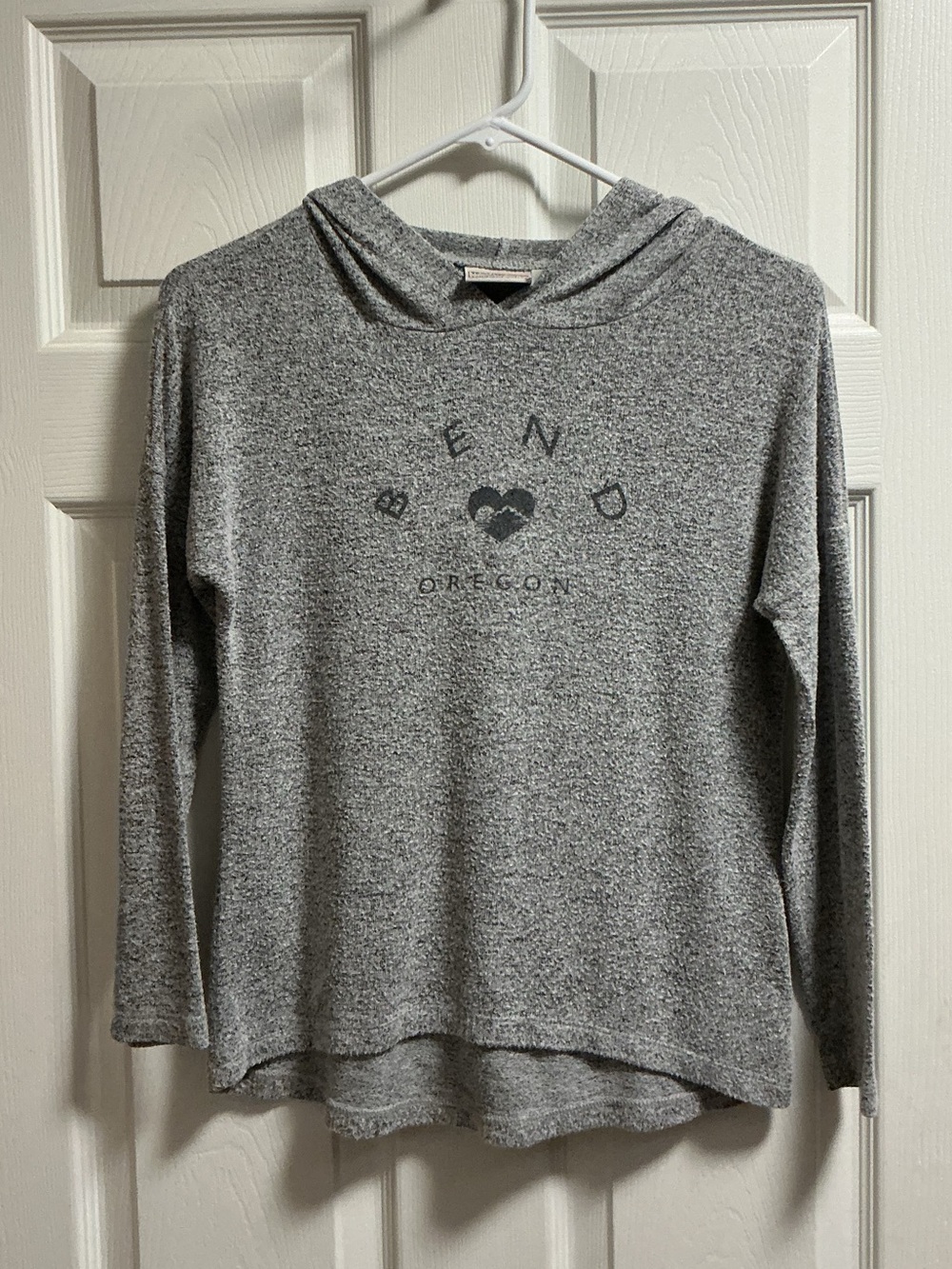 Gray Kids Hooded Top with 'BEND Oregon' Print